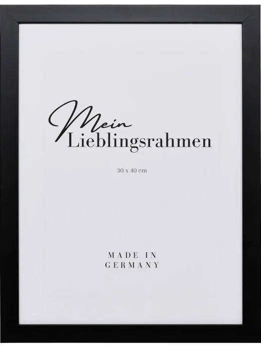 Bilderrahmen Holz Emma in Schwarz, Frontansicht