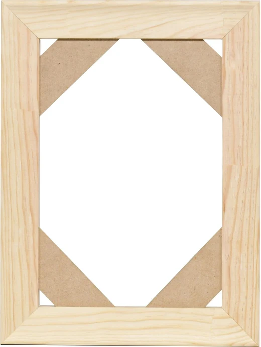Breite Keilrahmenleiste aus Holz, Frontansicht