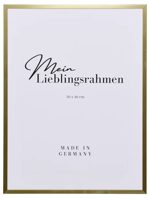 Bilderrahmen Aluminium Mika in Gold, Frontansicht