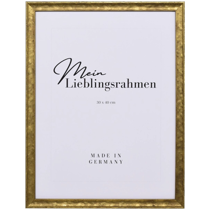 Bilderrahmen Holz Liv Gold 21x29,7 cm (A4) Normalglas
