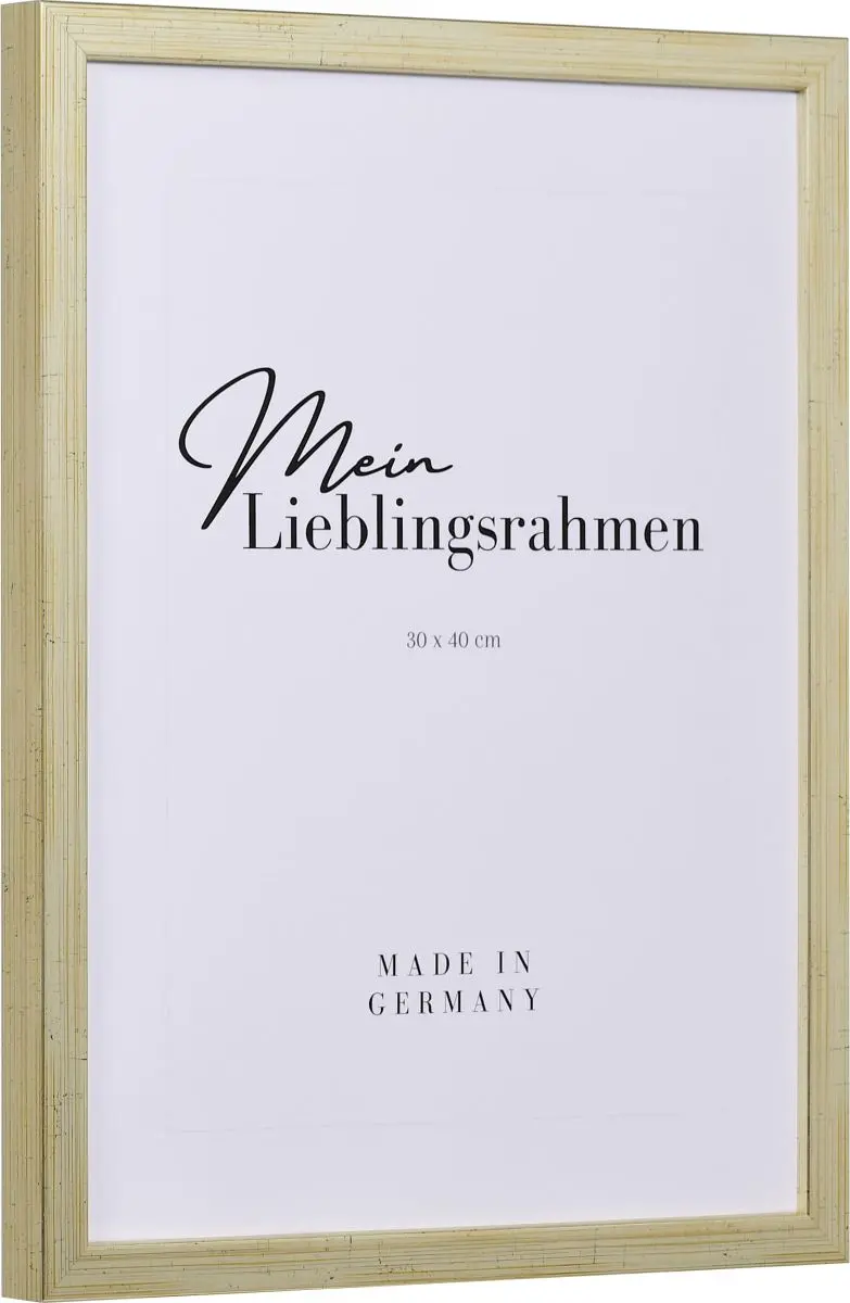 Seitenansicht eines antiksilbernen Bilderrahmens A4 mit glatter Oberfläche und schlichtem Design