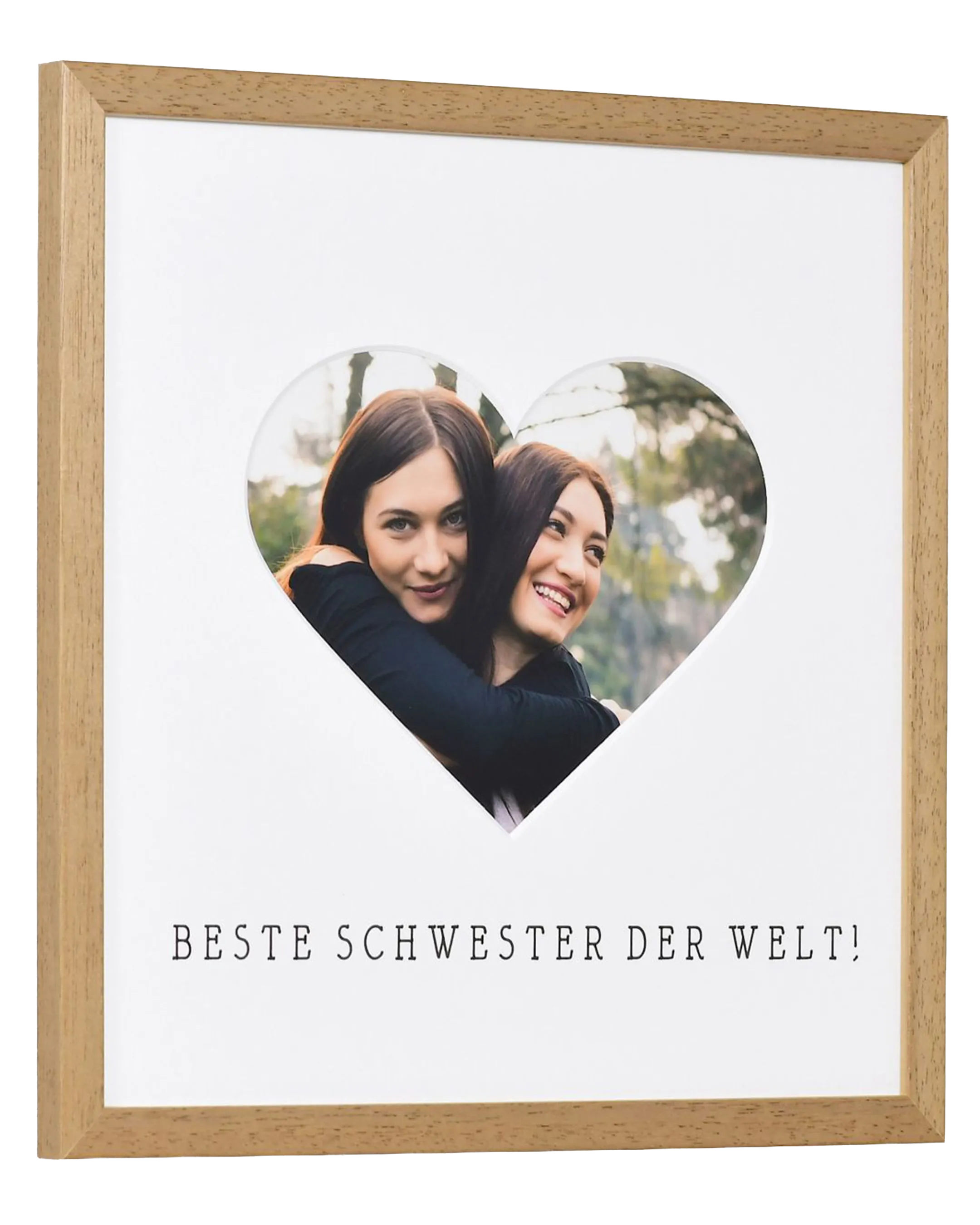 Bilderrahmen Herz "Schwester" 30x30cm