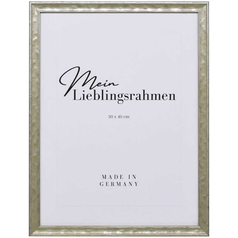 Bilderrahmen Holz Liv Silber 60x80 cm Museumsglas UV 70%