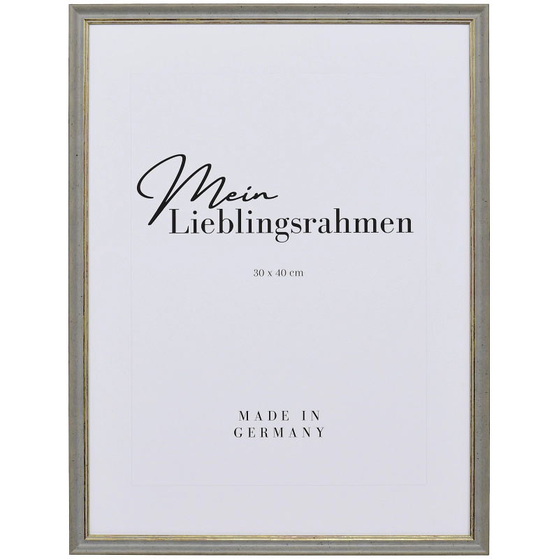 Vintage Bilderrahmen Holz Alma Anthrazit 40x50 cm Museumsglas UV 70%