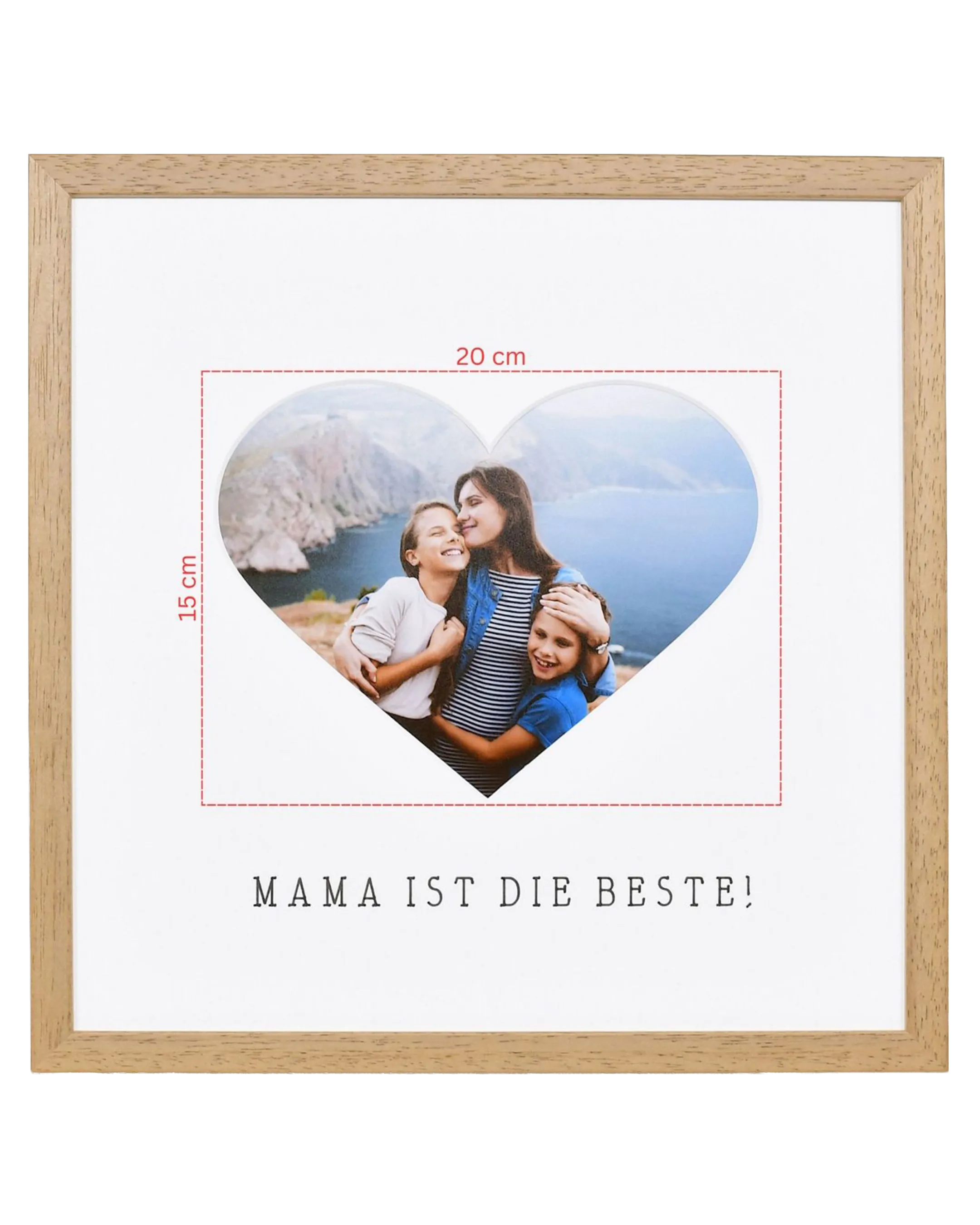 Bilderrahmen Herz "Mama" 30x30cm