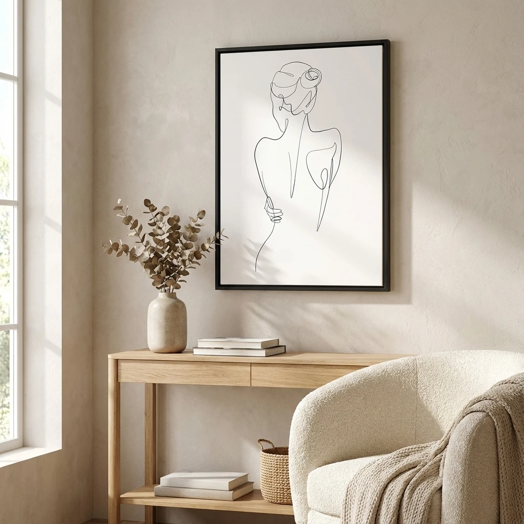 Schattenfugenrahmen Joline im Wohnzimmer