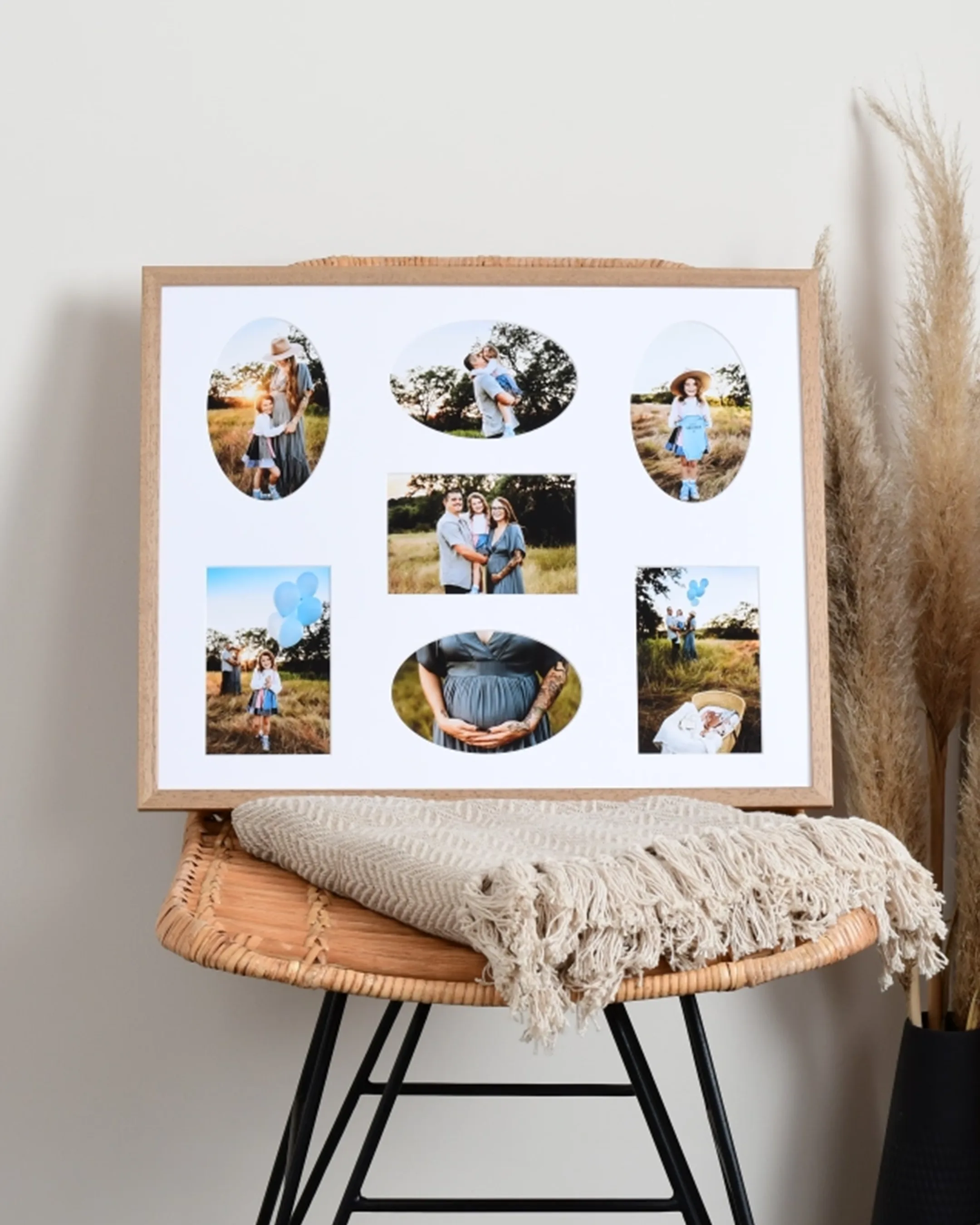 Passepartoutcollage Magali 40x50 cm im Wohnraum