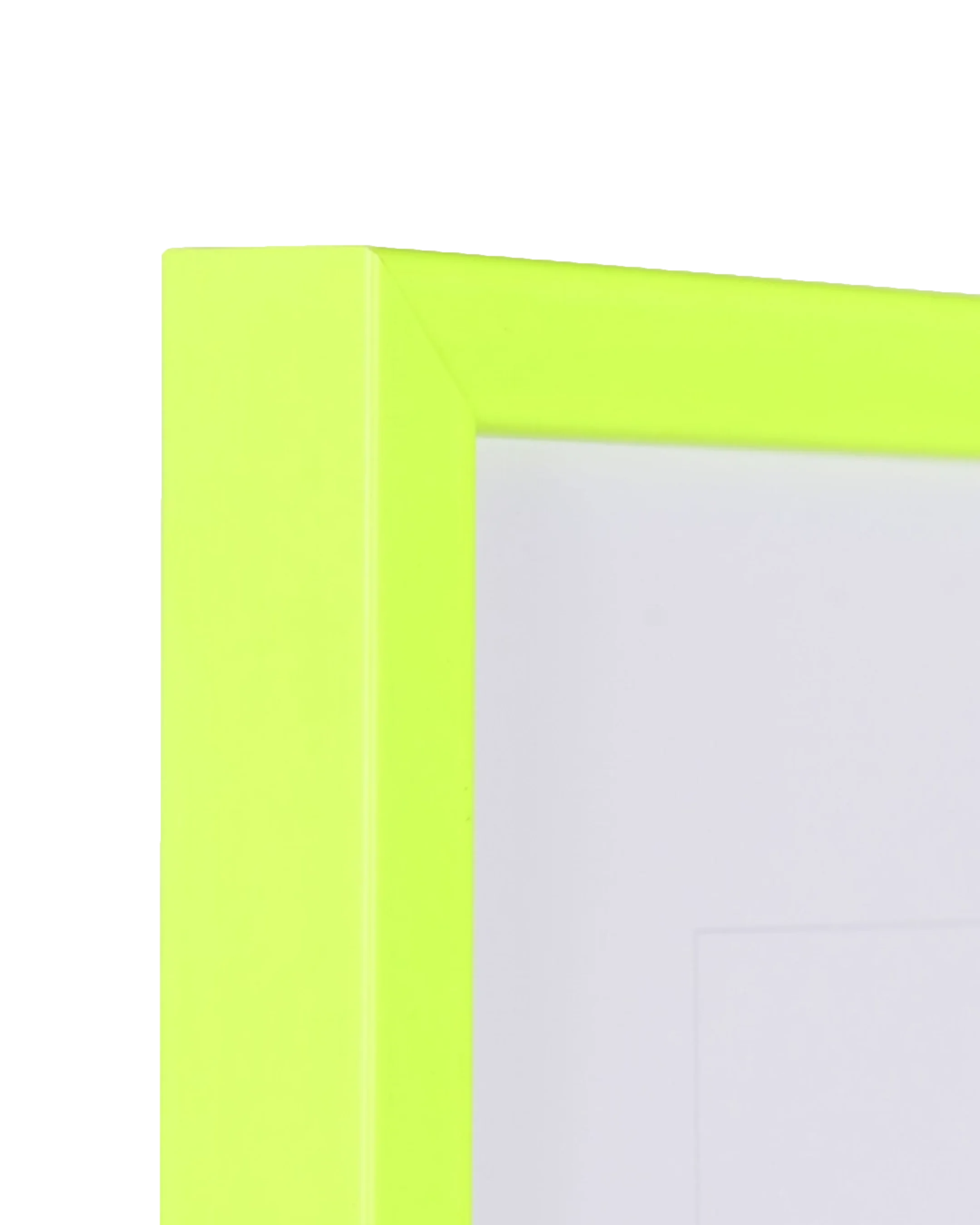 Neon Bilderrahmen Holz Bonnie Gelb – Detailansicht