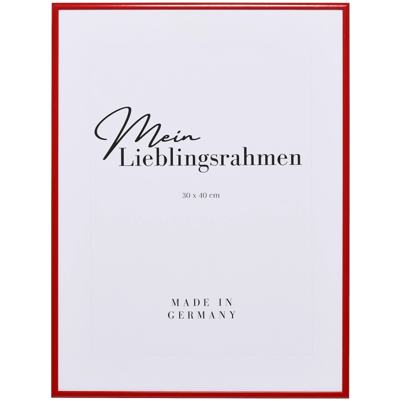 Bilderrahmen Aluminium Luca Rot 100x100 cm Kunstglas