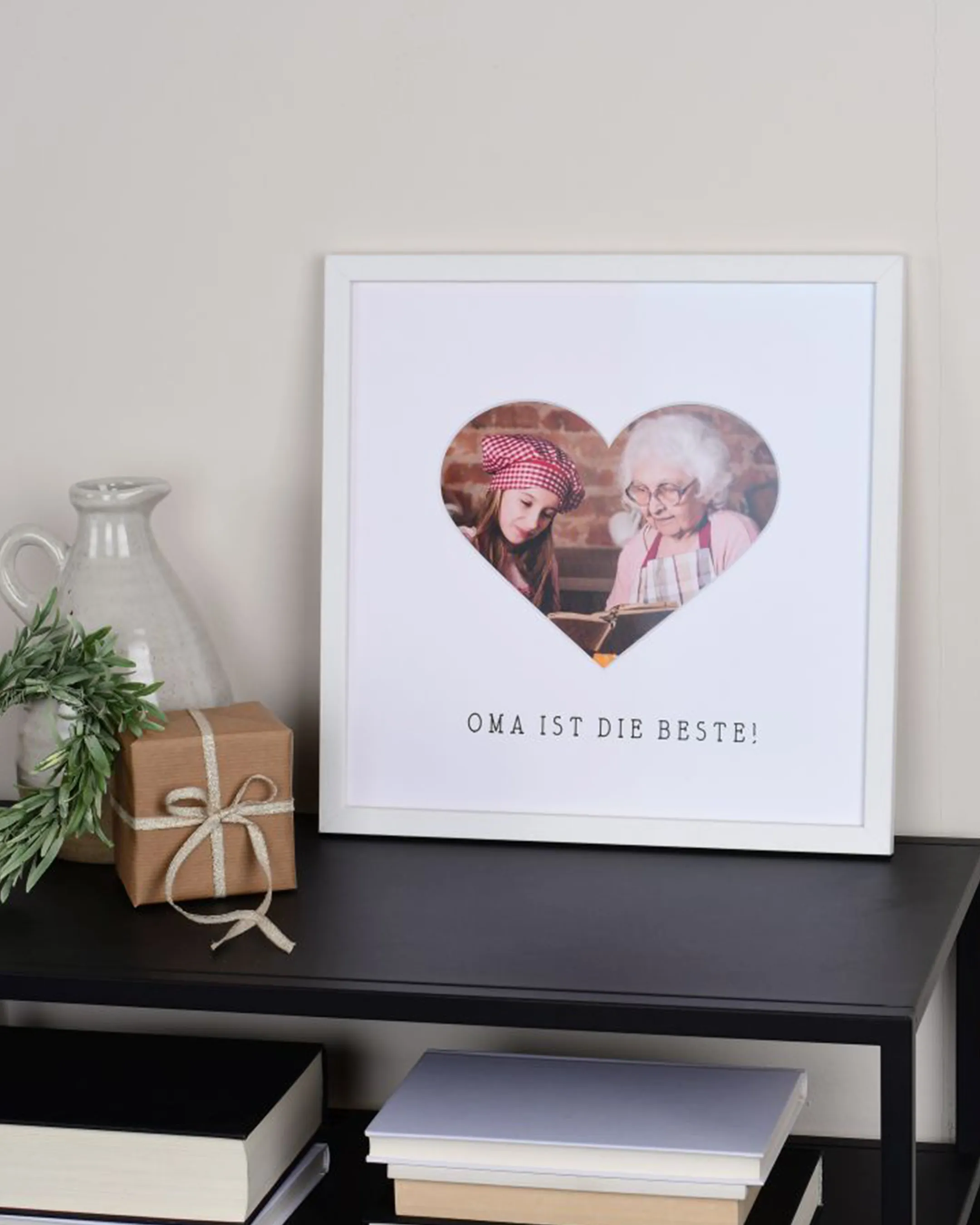 Bilderrahmen Herz "Oma" 30x30cm
