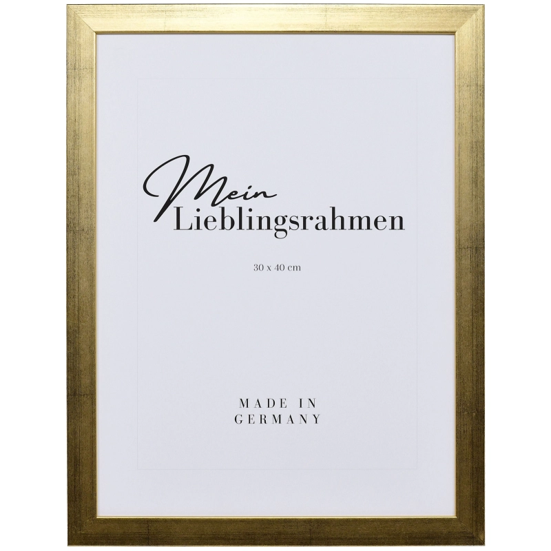 Bilderrahmen Holz Emma Gold 59,4x84,1 cm (A1) Leerrahmen (ohne Glas / Rückwand)