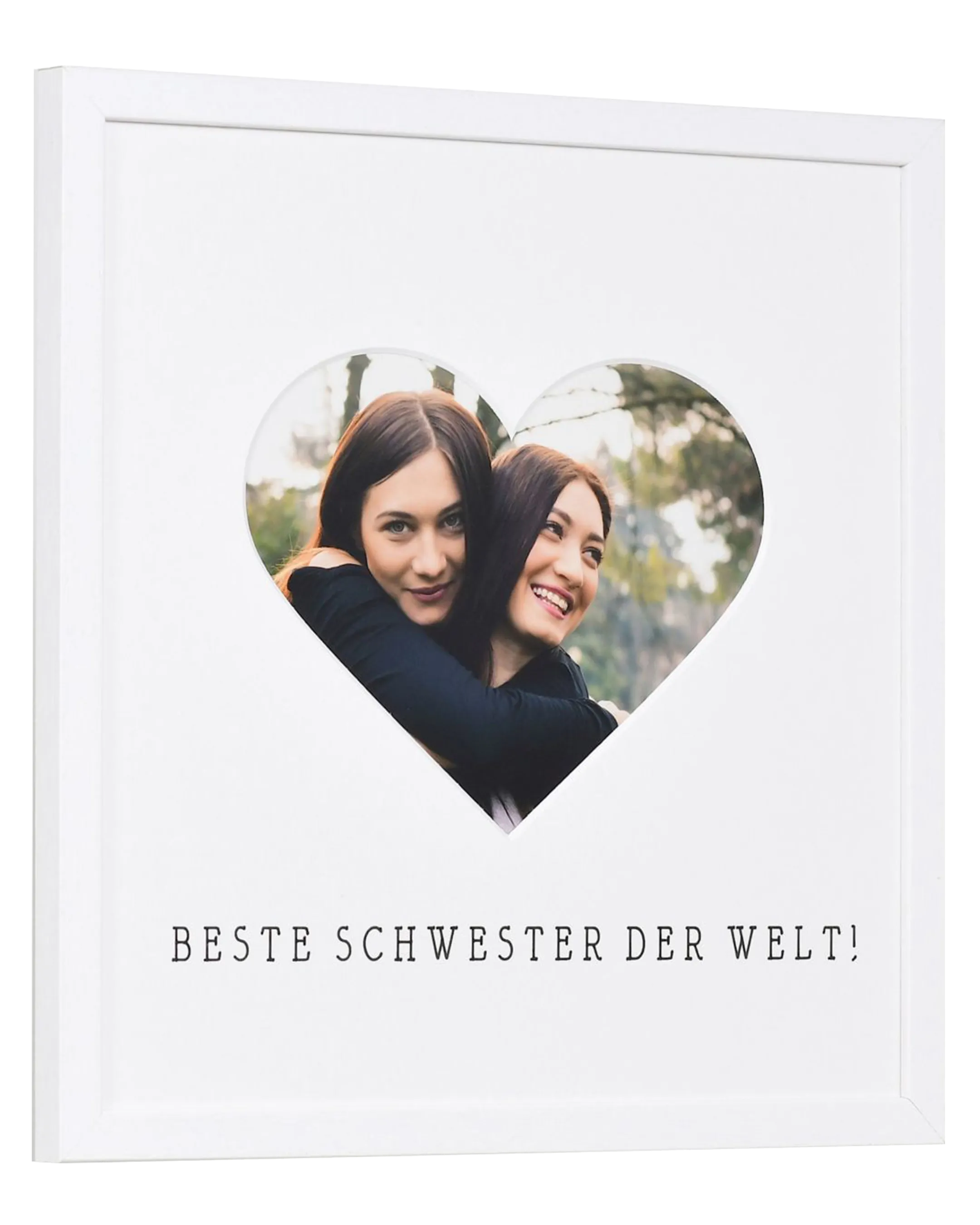 Bilderrahmen Herz "Schwester" 30x30cm