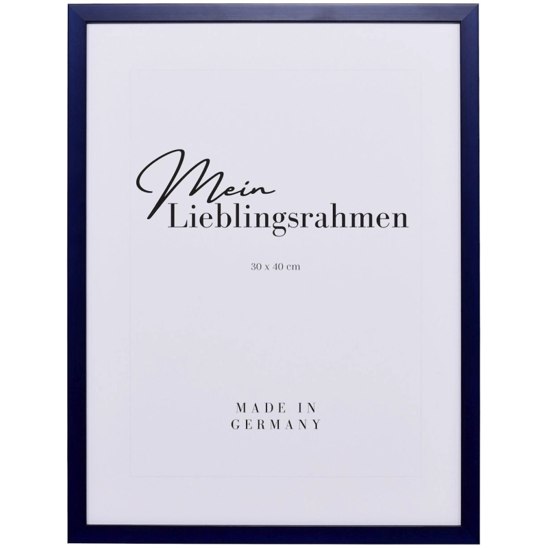 Bilderrahmen Holz Helena Blau 40x60 cm Museumsglas UV 70%