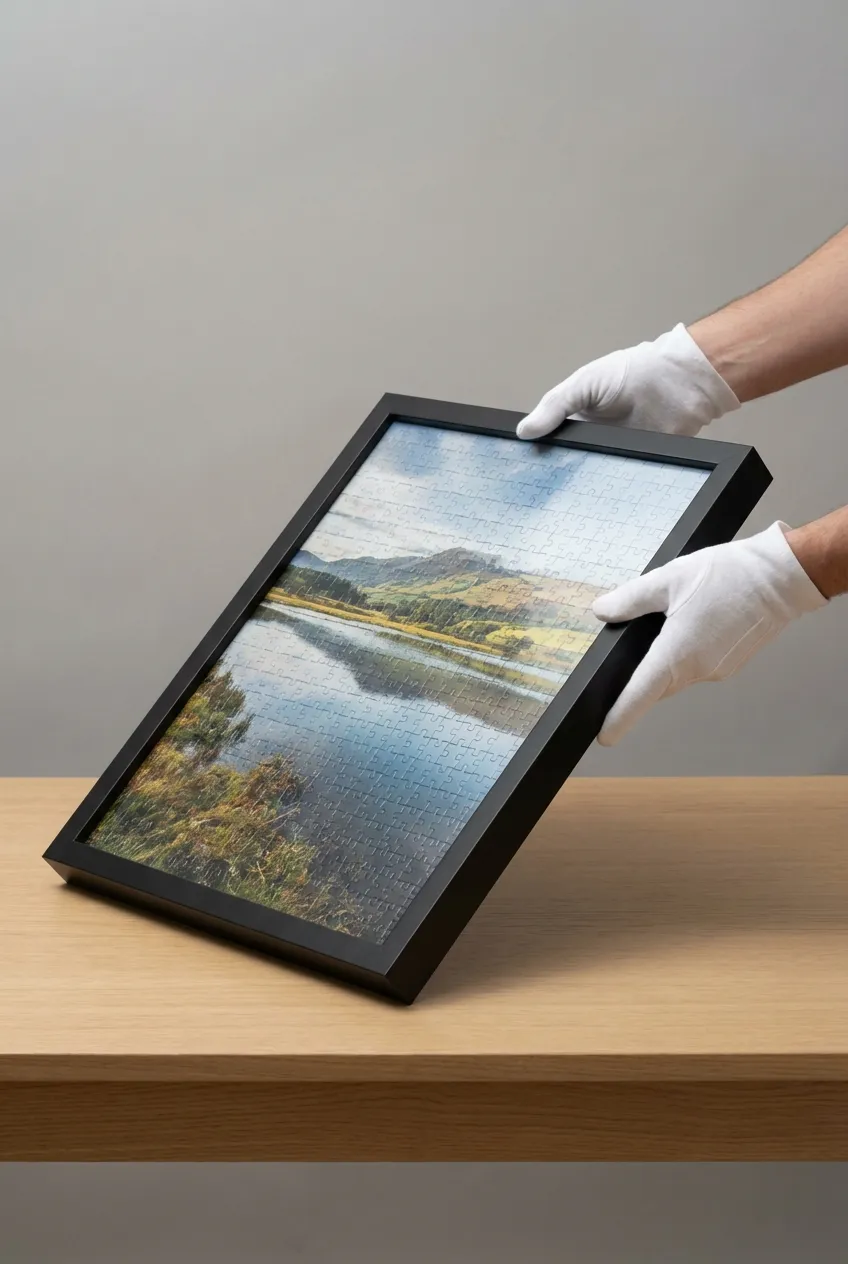 Puzzle im Bilderrahmen