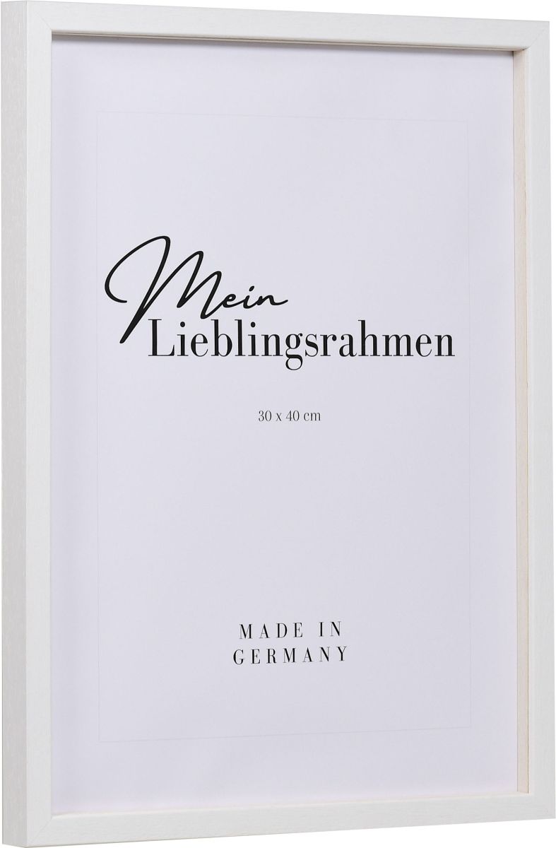 Seitenansicht eines weissen Rahmens für Poster