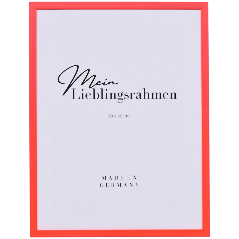 Neon Bilderrahmen Holz Bonnie Rot 40x50 cm ohne Glas, mit Rückwand | Neon Bilderrahmen, Neon Rahmen, Bilderrahmen Neon Pink, Acryl Bilderrahmen Neon,