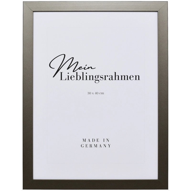 Bilderrahmen Holz Emma Platin 60x80 cm Museumsglas UV 70%