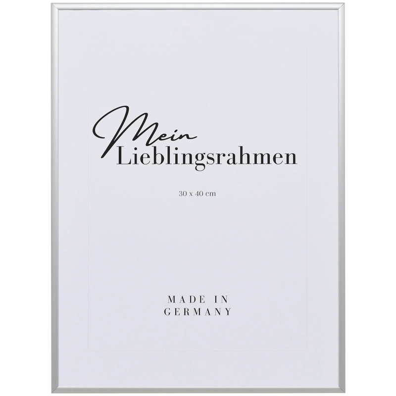 Bilderrahmen Aluminium Luca Silber 60x80 cm Normalglas