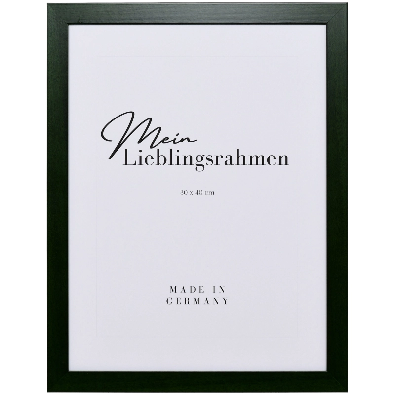 Bilderrahmen Holz Emma Tannengrün 40x60 cm Kunstglas