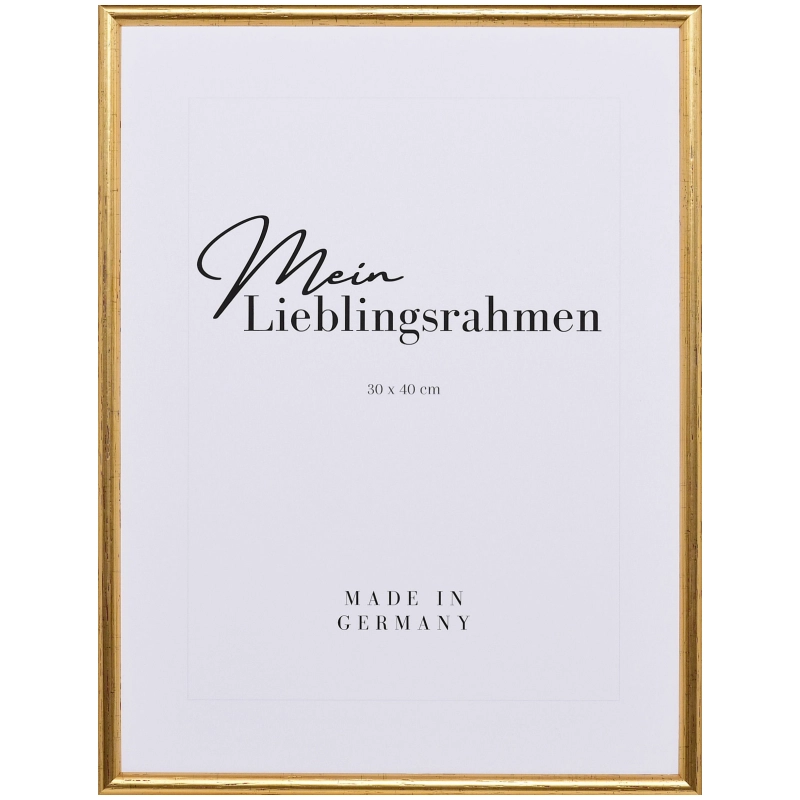 Bilderrahmen Holz Ava Gold 21x29,7 cm (A4) Kunstglas