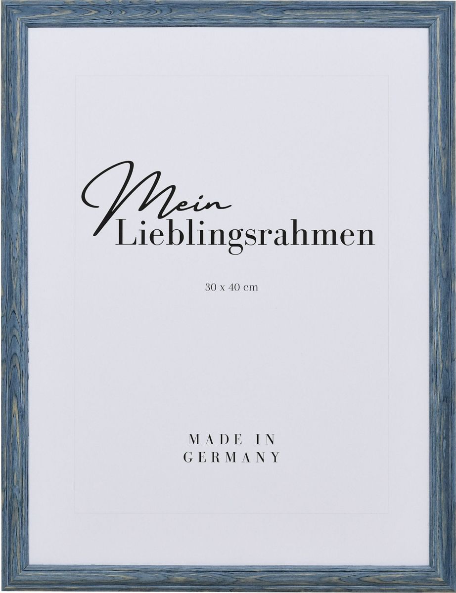 Frontansicht eines pastellgrauen Holzrahmens im Landhausstil, mit einer abgeflachten Wölbung und einer erhobenen Au