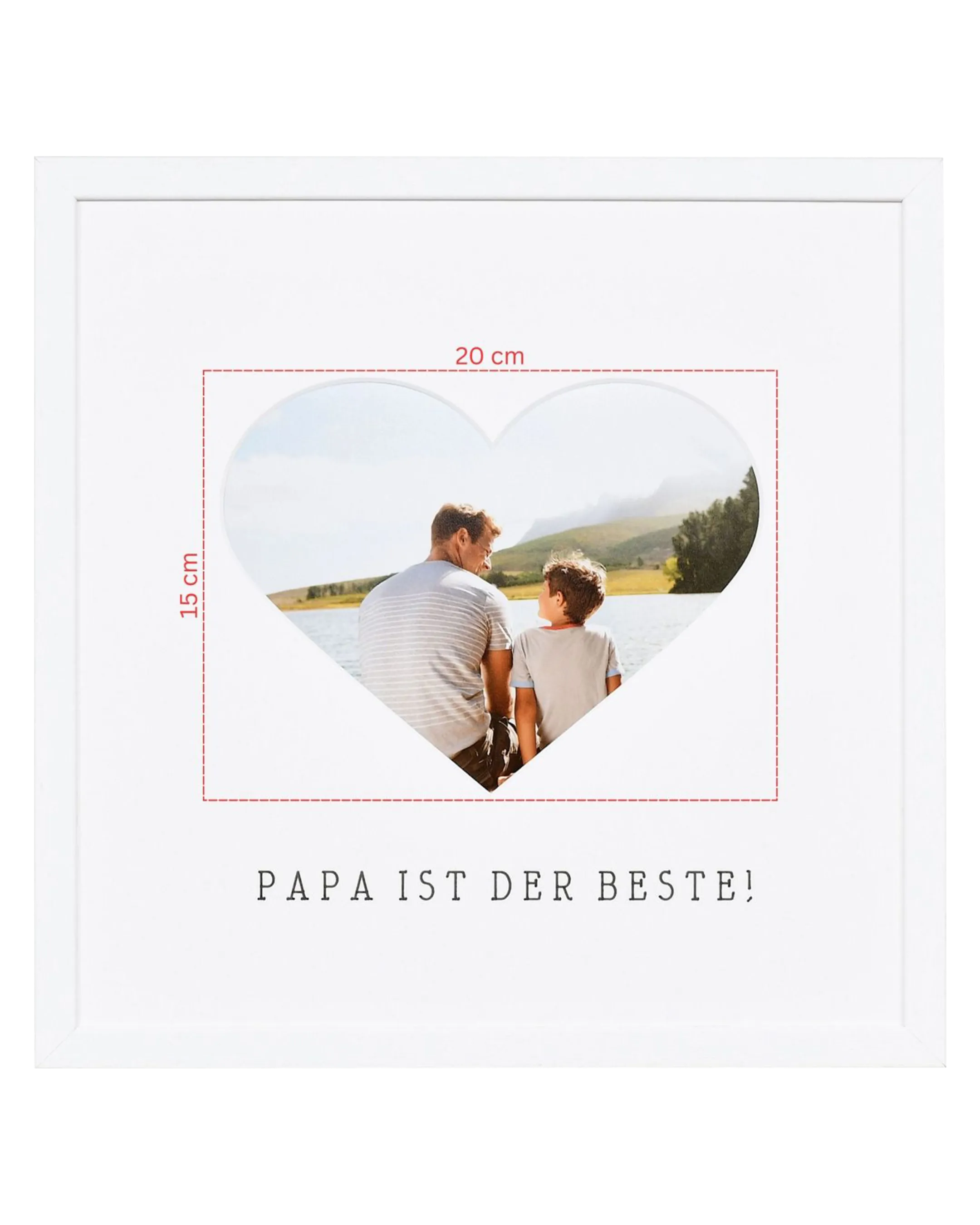 Bilderrahmen Herz "Papa" 30x30cm