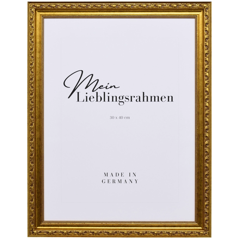 Vintage Bilderrahmen Holz Lysann Altgold 40x50 cm Leerrahmen (ohne Glas / Rückwand)