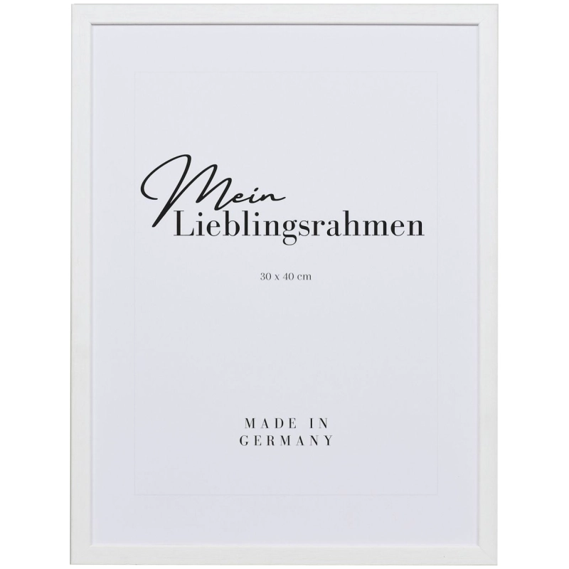 Bilderrahmen Holz Nele Weiß 40x60 cm Antireflexglas
