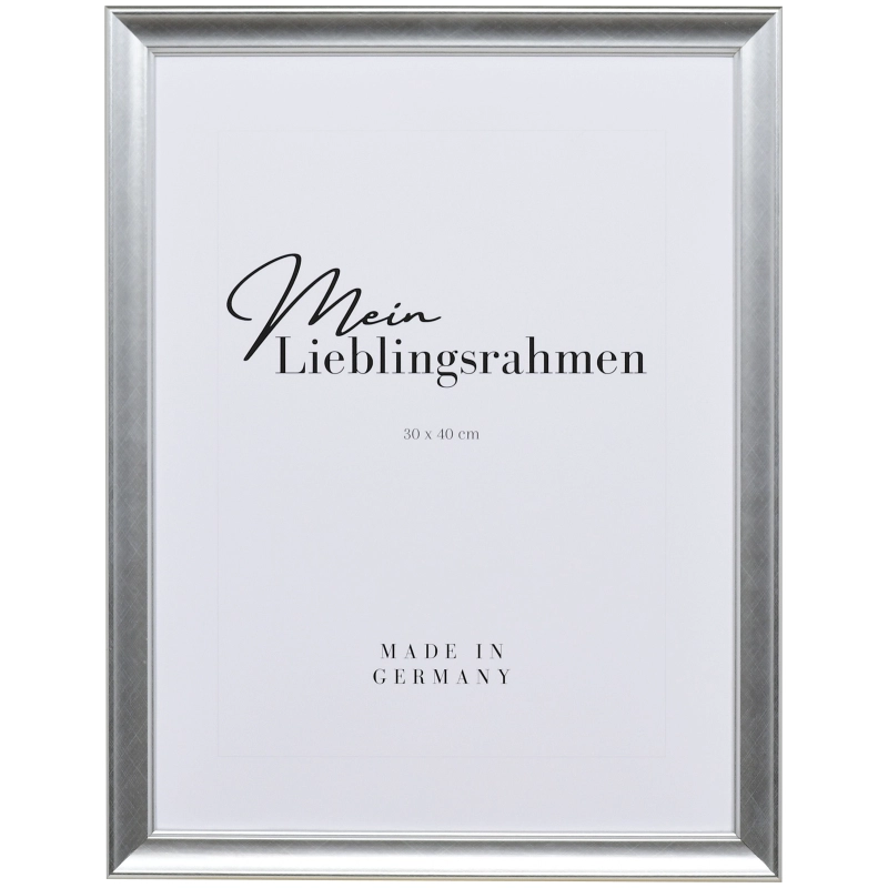 Bilderrahmen Holz Kaja Silber 60x80 cm Leerrahmen (ohne Glas / Rückwand)