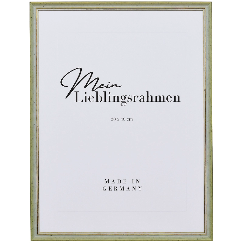 Vintage Bilderrahmen Holz Alma Grün 40x50 cm Leerrahmen (ohne Glas / Rückwand)