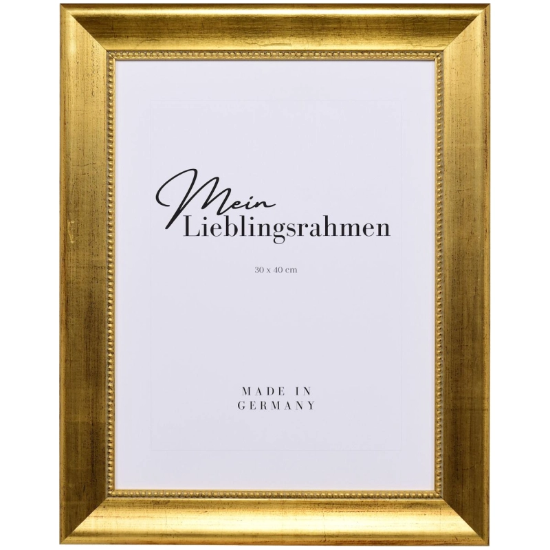 Barock Bilderrahmen Holz Valentina Gold 40x50 cm Kunstglas