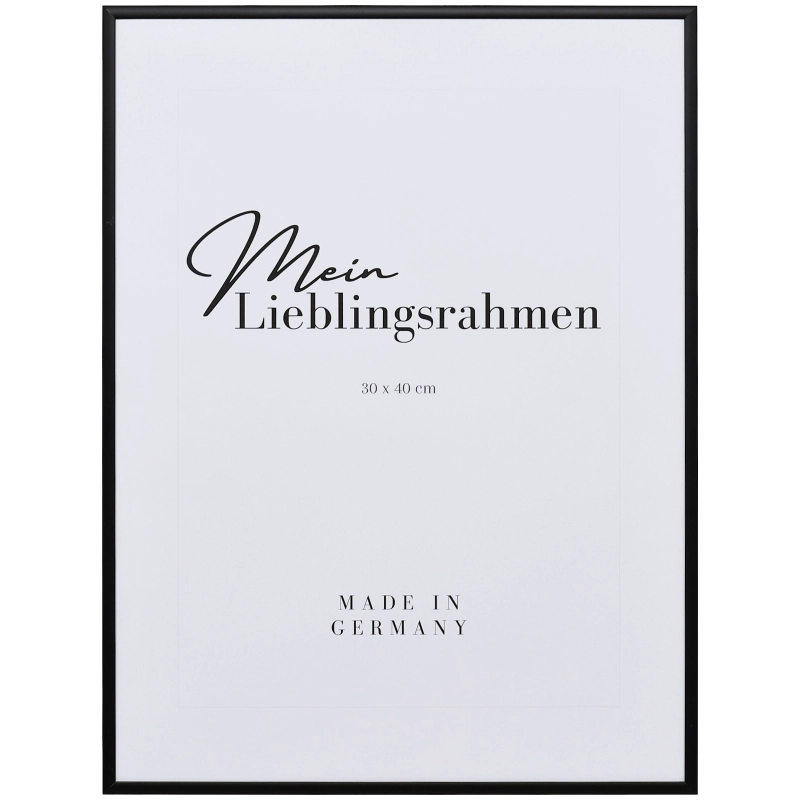 Bilderrahmen Aluminium Luca Schwarz 40x40 cm Kunstglas