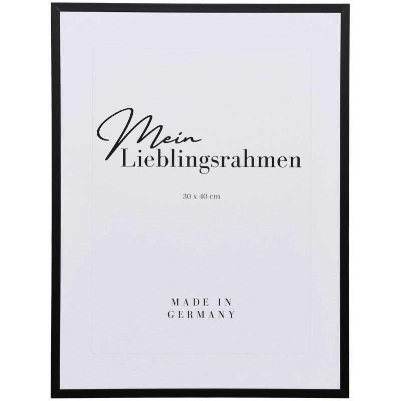 Bilderrahmen Aluminium Mika Schwarz 28x35 cm Normalglas
