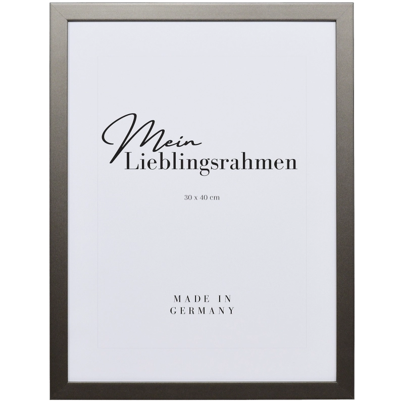 Bilderrahmen Holz Paula Platin 50x75 cm Kunstglas