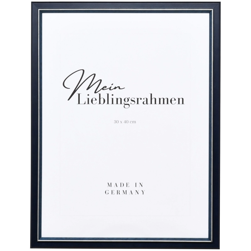 Bilderrahmen Holz Marlene Blau 40x60 cm Antireflexglas