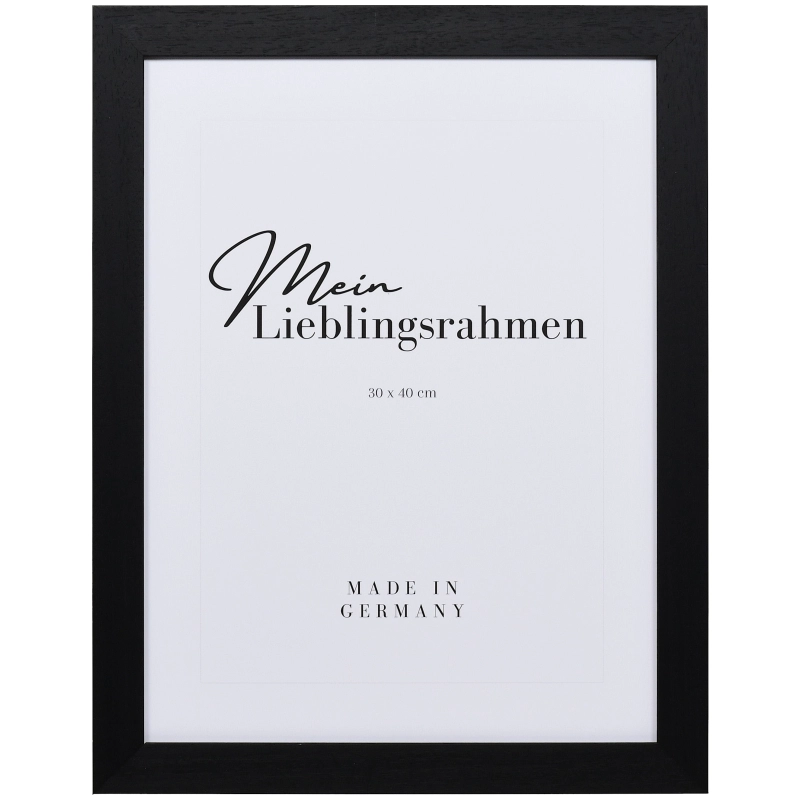 Bilderrahmen Holz Linda Schwarz 14,8x21 cm (A5) ohne Glas, mit Rückwand