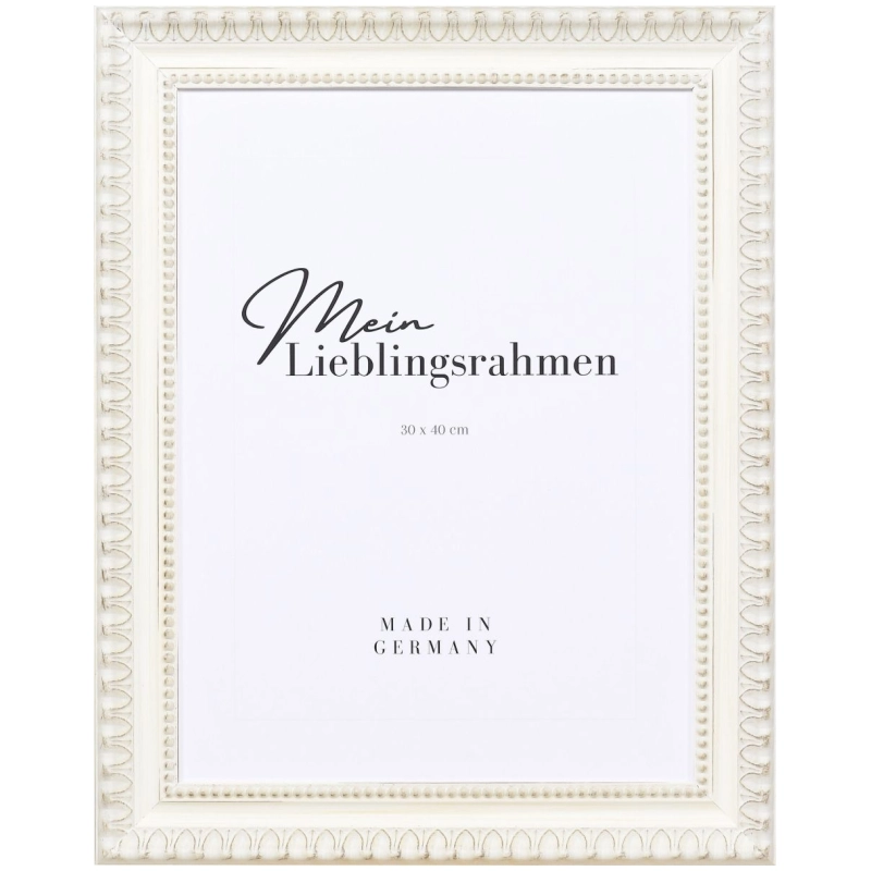 Vintage Bilderrahmen Holz Rosalie Weiß 10x15 cm Kunstglas