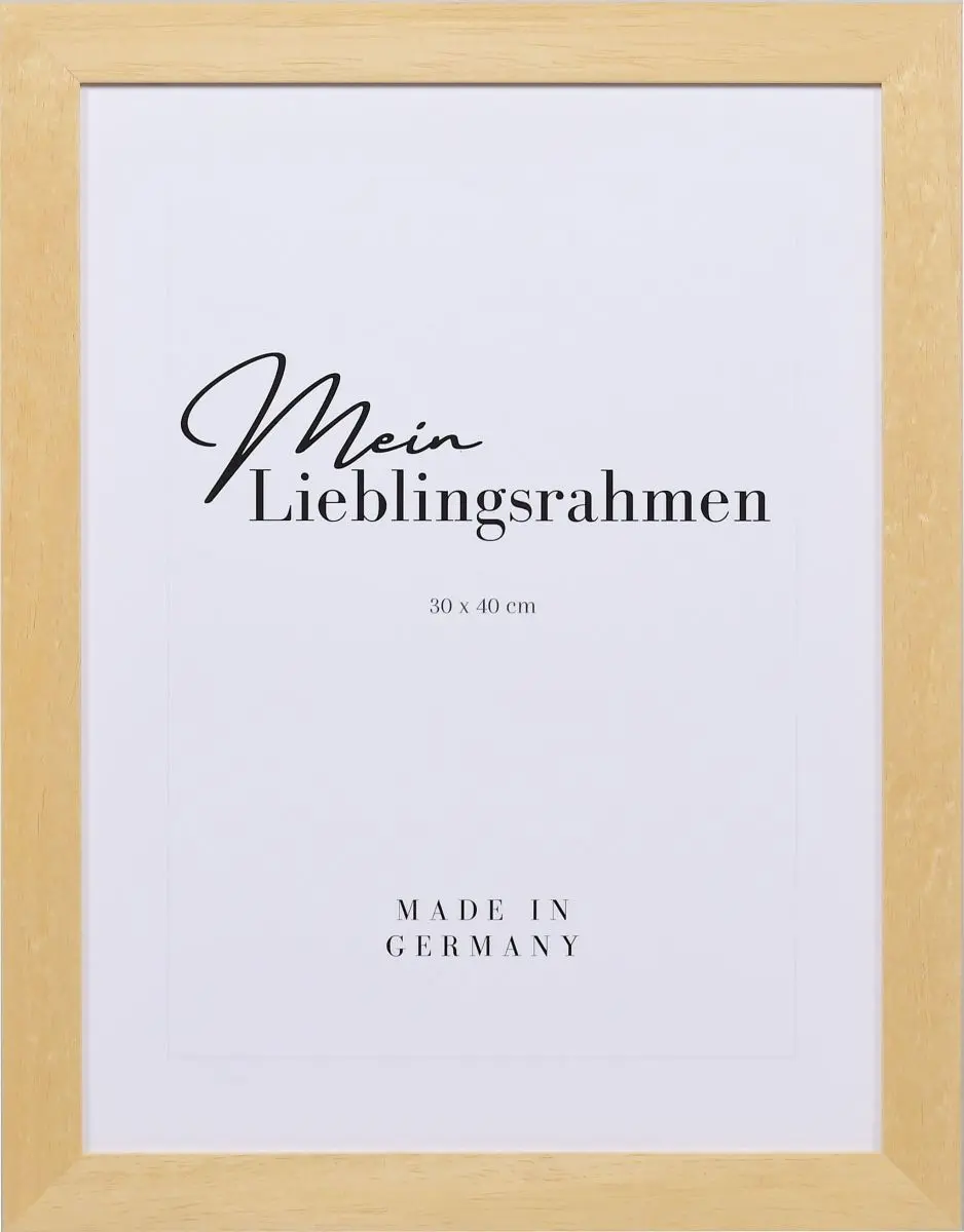 Frontansicht eines unbehandelten, naturfarbenen Holzrahmens zum selber bemalen