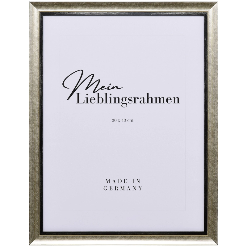 Bilderrahmen Holz Milena Silber 9x13 cm ohne Glas, mit Rückwand