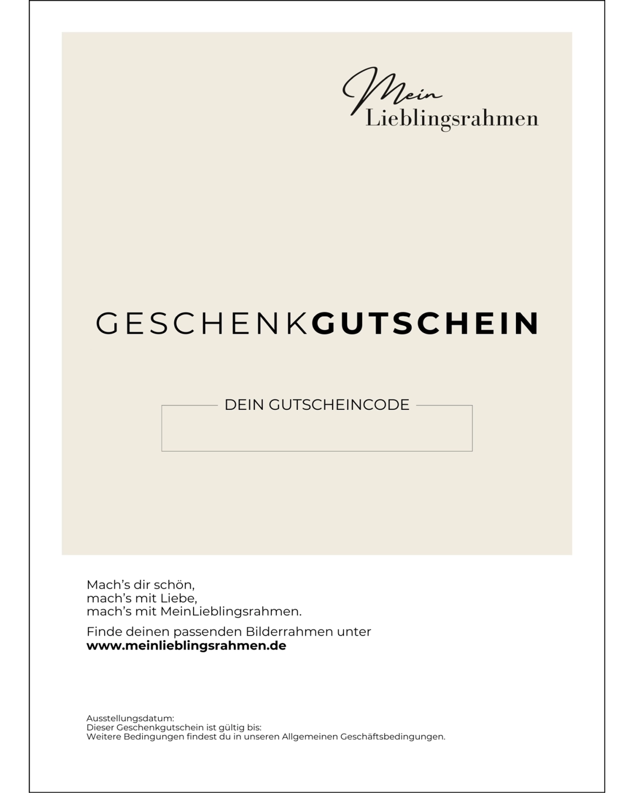 Geschenkgutschein