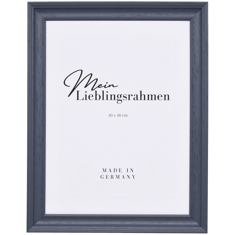 Vintage Bilderrahmen Holz Isabella Anthrazit 40x50 cm Museumsglas Acryl UV 99%