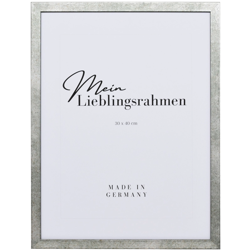 Bilderrahmen Holz Romy Silber 9x13 cm ohne Glas, mit Rückwand