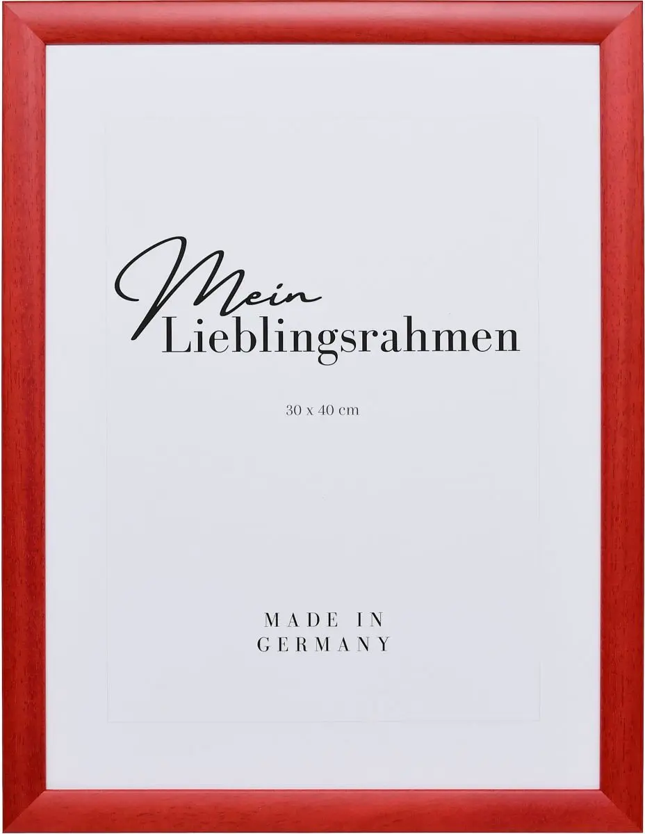 Frontansicht eines lachsfarbenen Holzrahmens mit leicht abgerundeten Kanten 