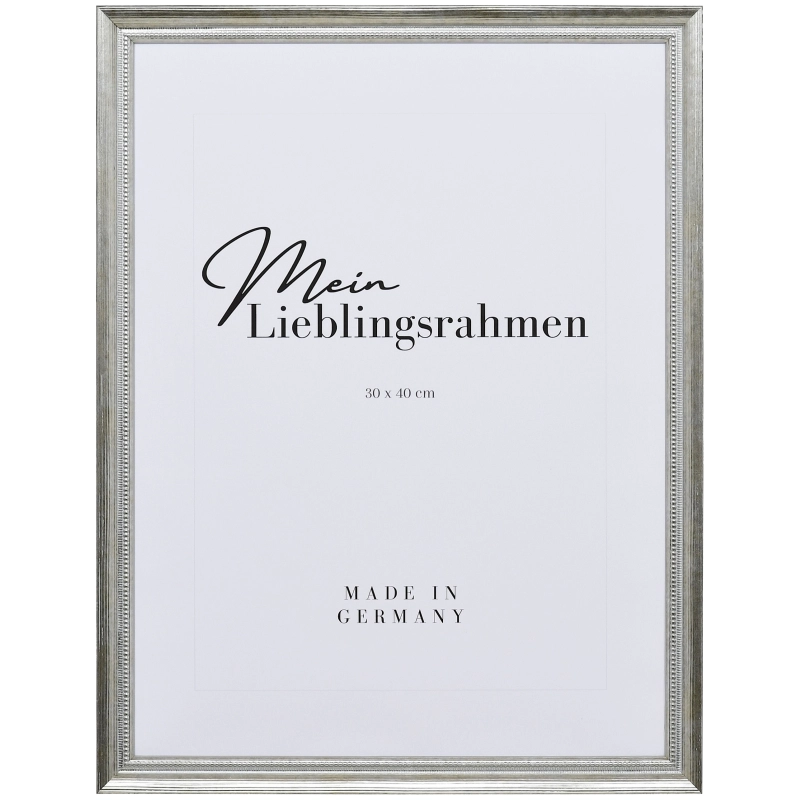 Barock Bilderrahmen Holz Lilly Silber 9x13 cm Leerrahmen (ohne Glas / Rückwand)