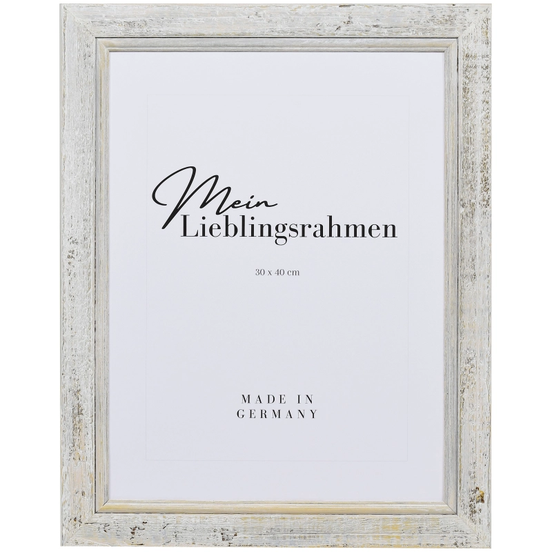 Vintage Bilderrahmen Holz Insa Weiß 10x15 cm Normalglas