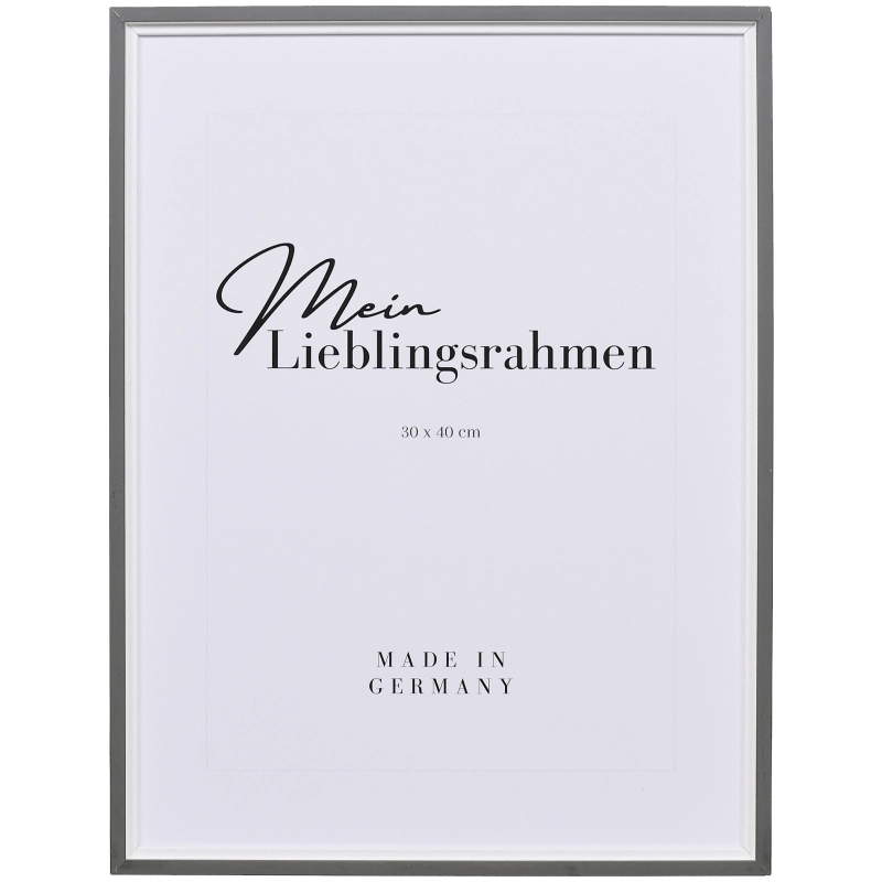 Bilderrahmen Holz Silvia Anthrazit 30x45 cm ohne Glas, mit Rückwand