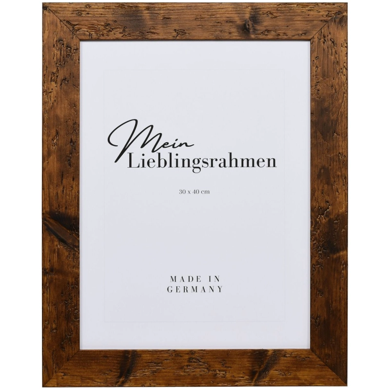 Vintage Bilderrahmen Holz Hannah Braun 50x75 cm ohne Glas, mit Rückwand