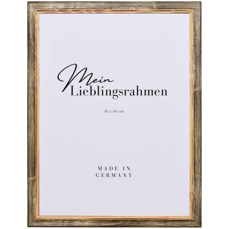 Vintage Bilderrahmen Holz Elena Braun 40x50 cm Kunstglas