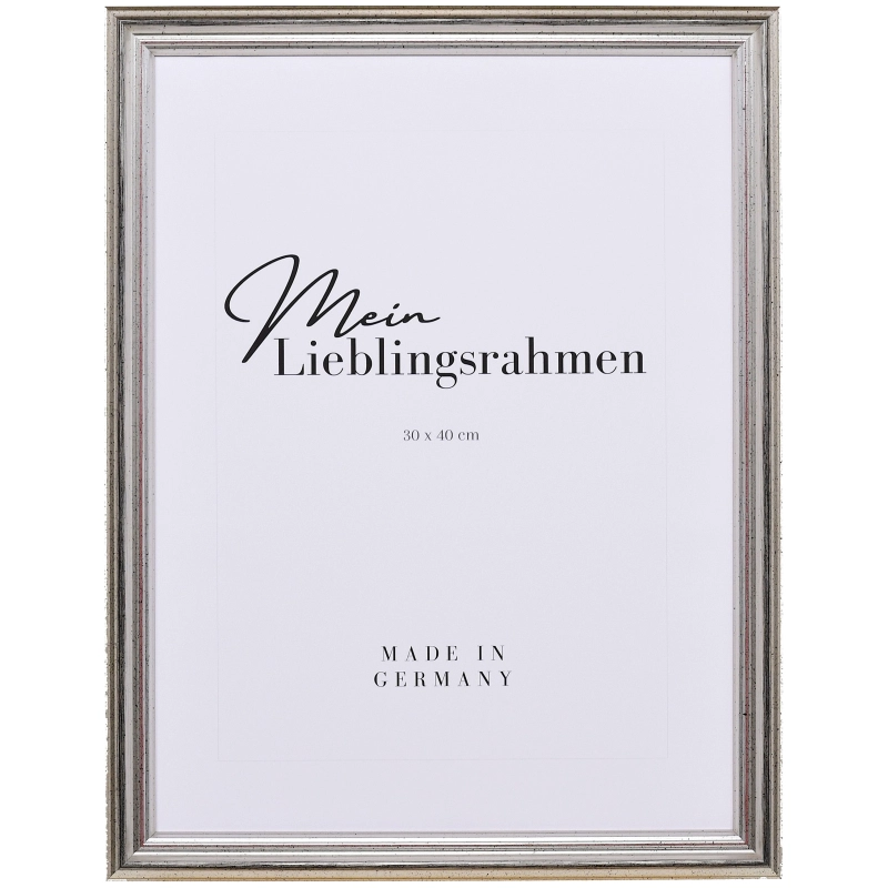 Bilderrahmen Holz Sina Silber 9x13 cm Museumsglas UV 70%