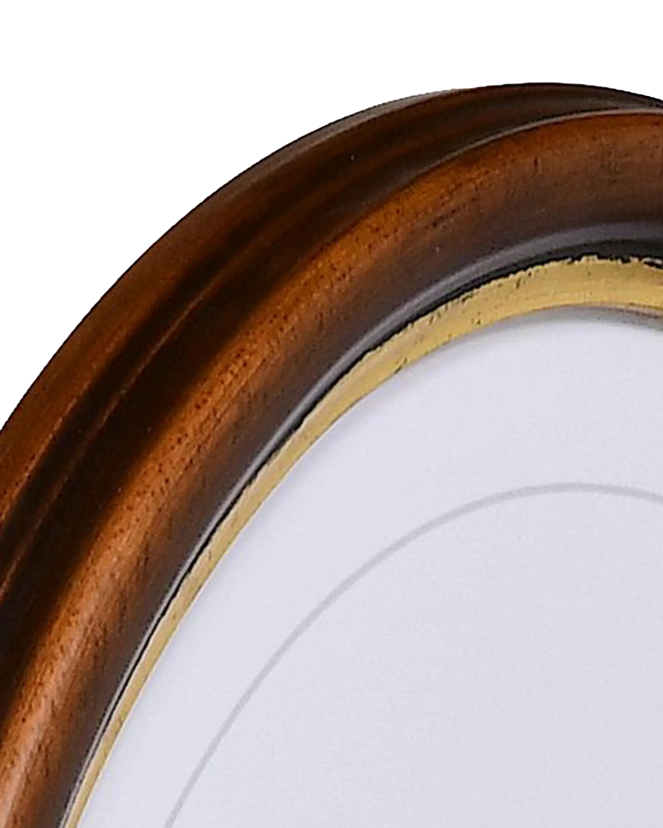 Ovalrahmen Wilma Braun mit Goldlippe – Detailansicht